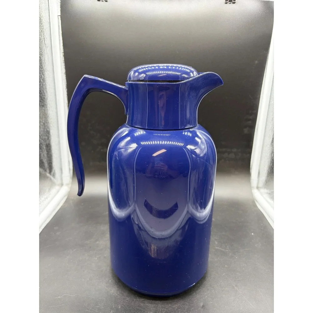 Alfi Juwel Thermal Carafe Insulated Coffee Pitcher Cobalt Blue Vintage